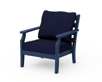 Draper James™ by  POLYWOOD® Savannah Deep Seating Chair in Navy / Navy