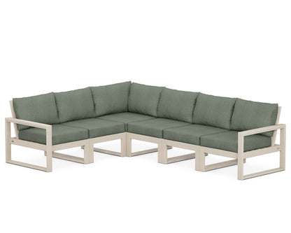POLYWOOD® EDGE 6-Piece Modular Deep Seating Set in Sand / Cast Sage