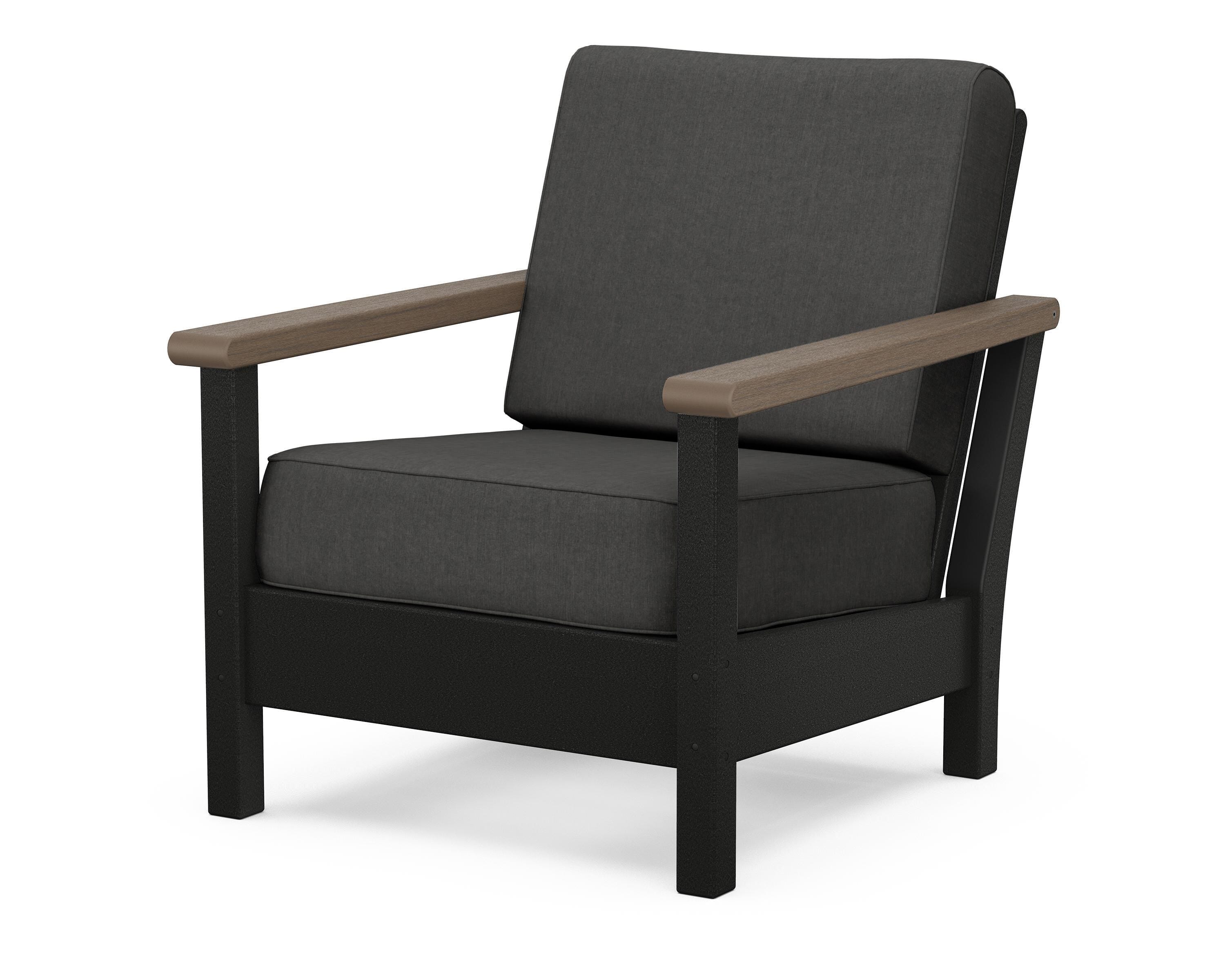 POLYWOOD® Harbour Deep Seating Chair in Black / Kona / Spectrum Carbon
