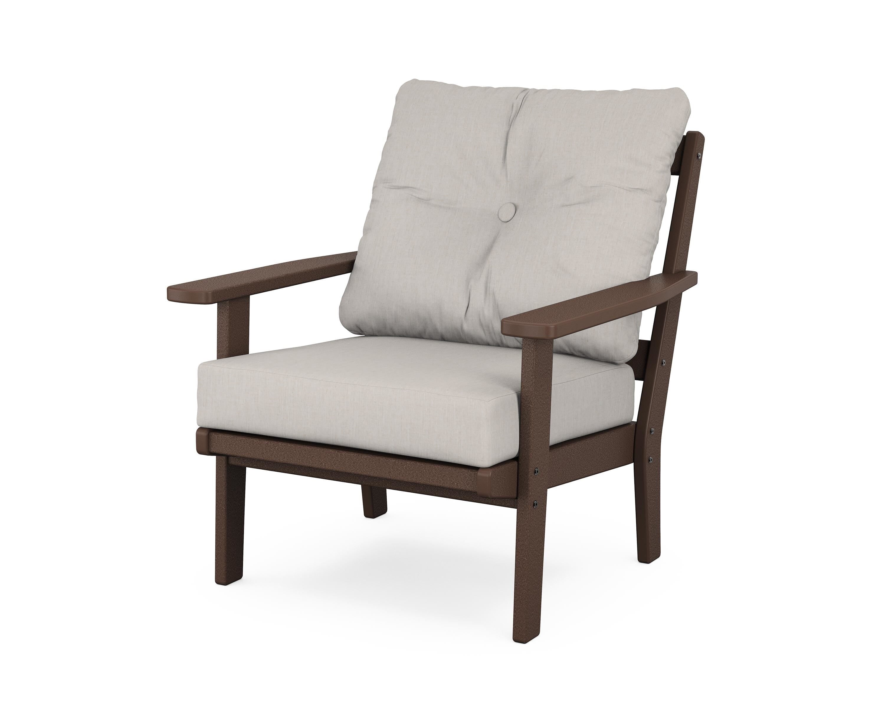 POLYWOOD® Prairie Deep Seating Chair in Mahogany / Cast Ash