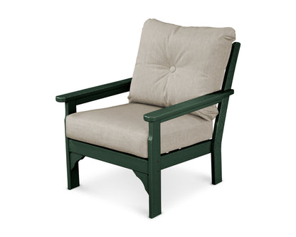POLYWOOD® Vineyard Deep Seating Chair in Green / Cast Ash