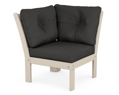 POLYWOOD® Vineyard Modular Corner Chair in Sand / Spectrum Carbon
