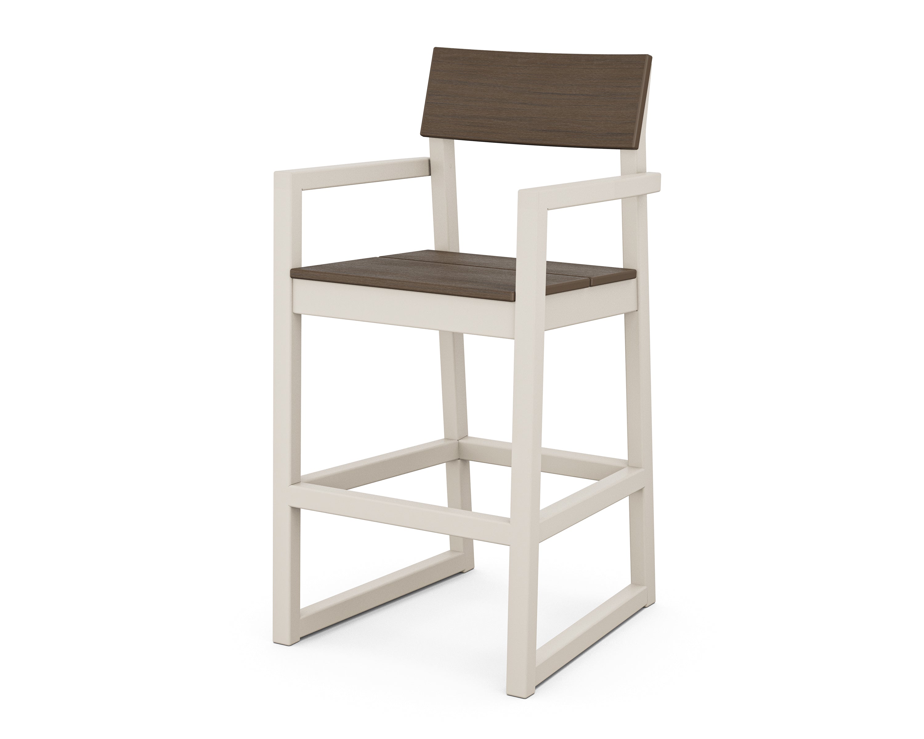 POLYWOOD® EDGE Bar Arm Chair in Sand / Kona