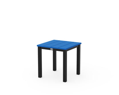 POLYWOOD® Main Street 18" Side Table in Black / Pacific Blue