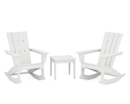 POLYWOOD® Quattro 3-Piece Rocker Set in White