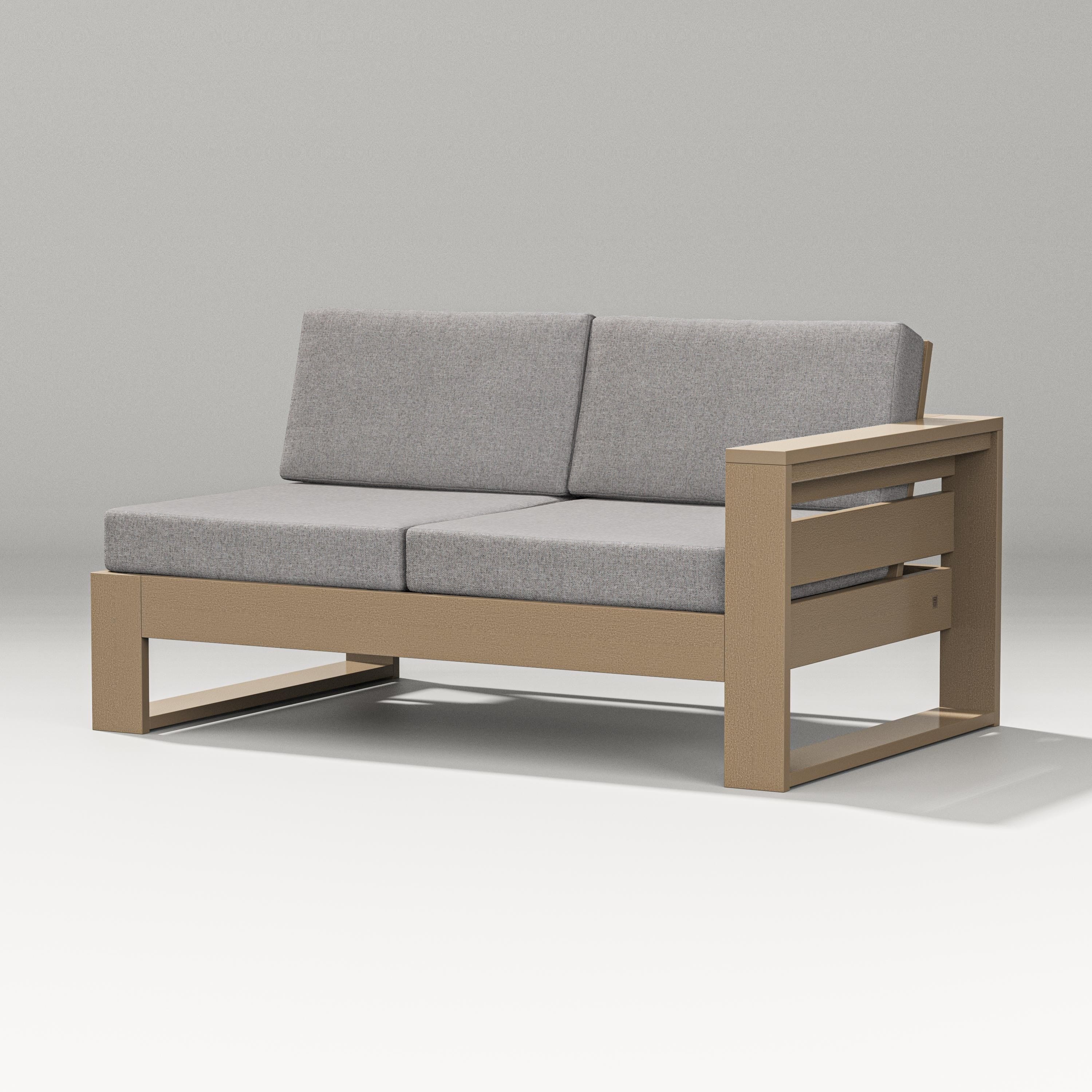 PW Designer Series Latitude Modular Right Arm Loveseat in Vintage Sahara / Grey Mist