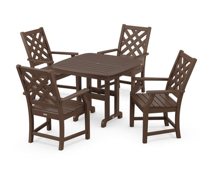 Country Living Wovendale 5-Piece Dining Set in Mahogany