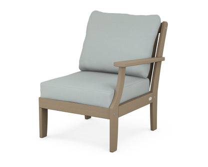 POLYWOOD® Braxton Modular Right Arm Chair in Vintage Sahara / Spa