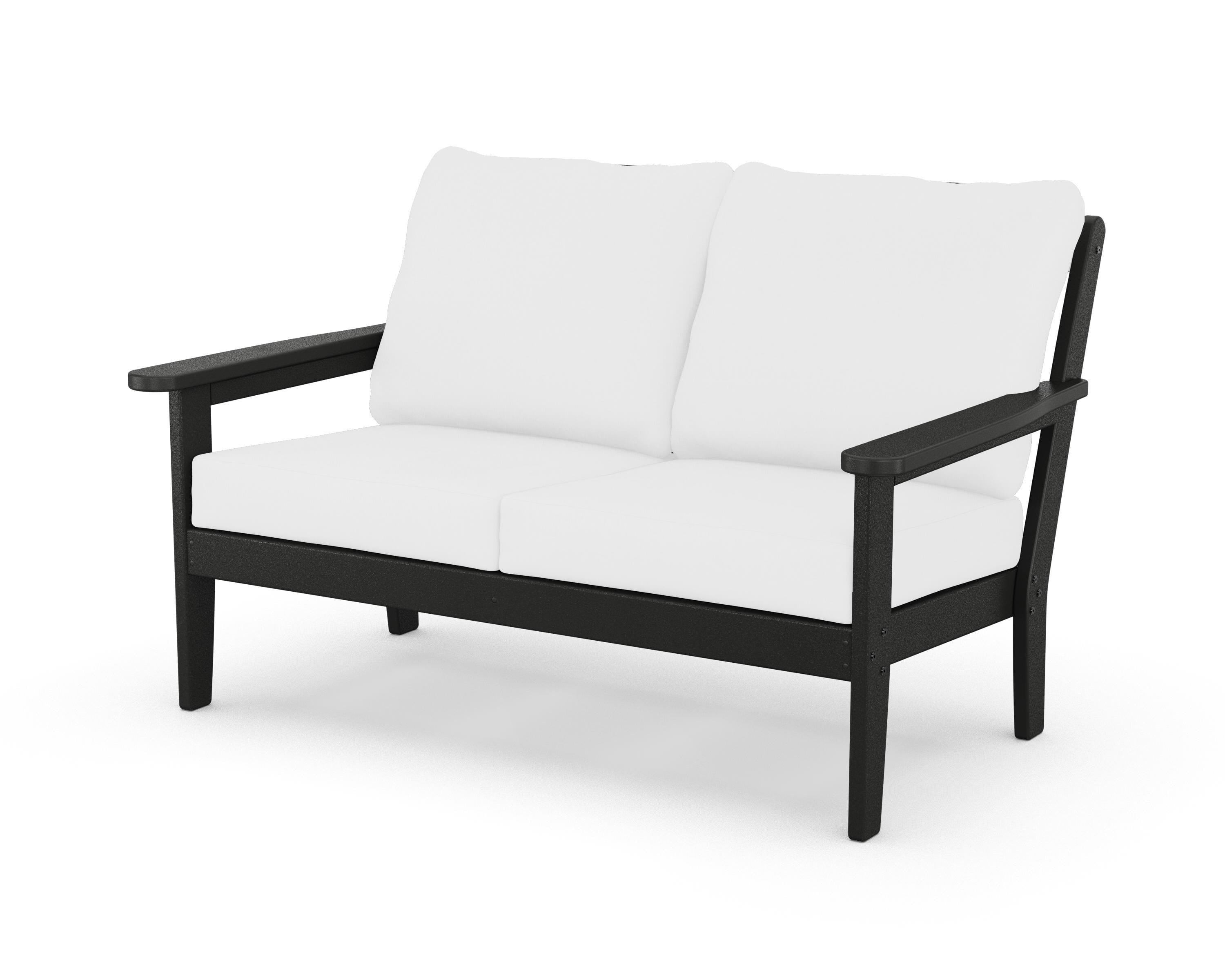 Country Living Cottage Deep Seating Loveseat in Black / Natural
