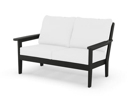 Country Living Cottage Deep Seating Loveseat in Black / Natural