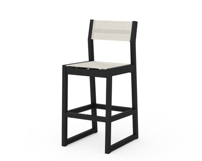 POLYWOOD® EDGE Sling Bar Side Chair in Black / Parchment Sling