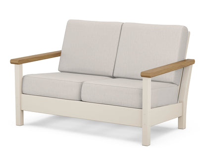 POLYWOOD® Harbour Deep Seating Loveseat in Sand / Natural / Cast Ash