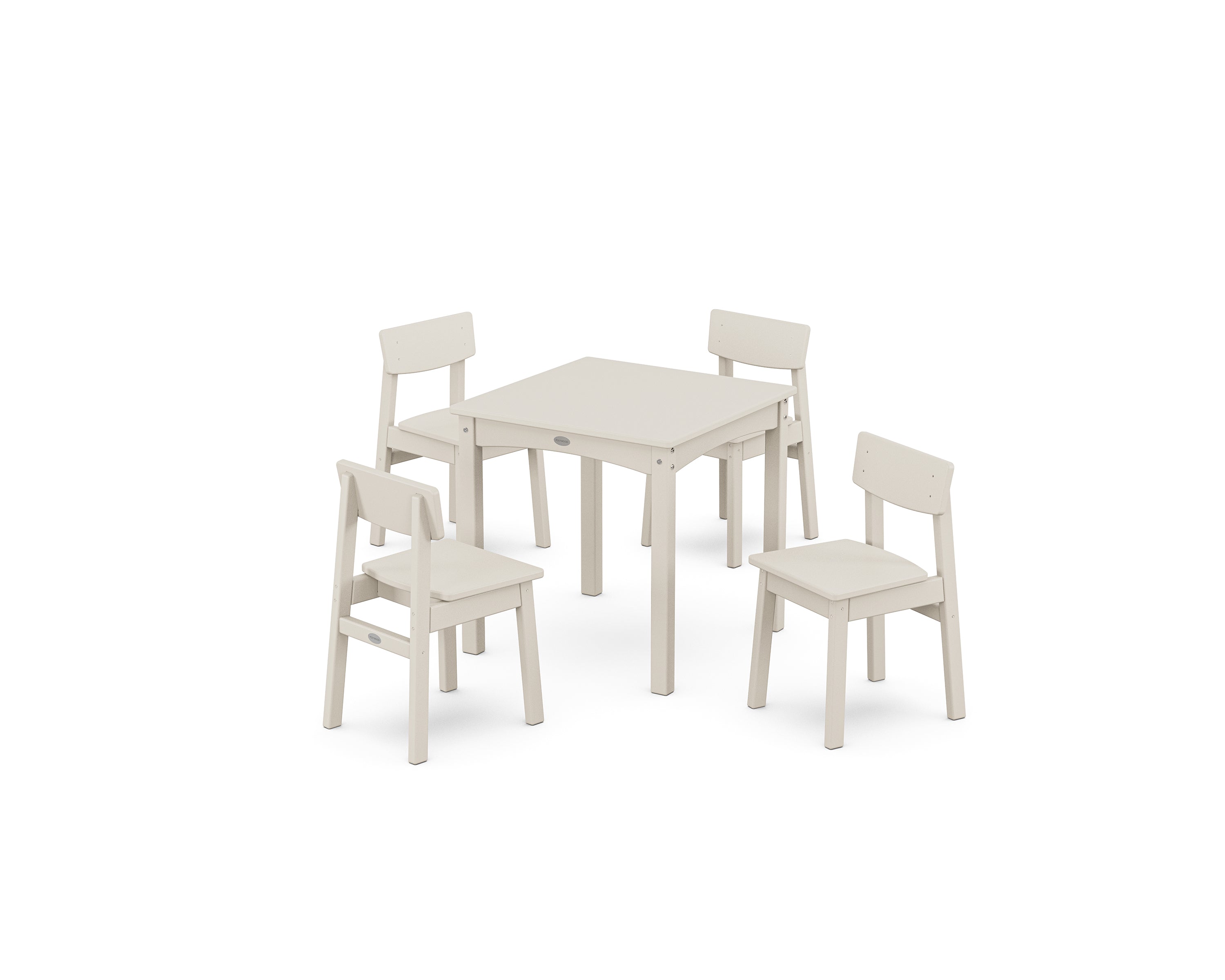 POLYWOOD® Modern Studio Kids 5-Piece Dining Set in Sand