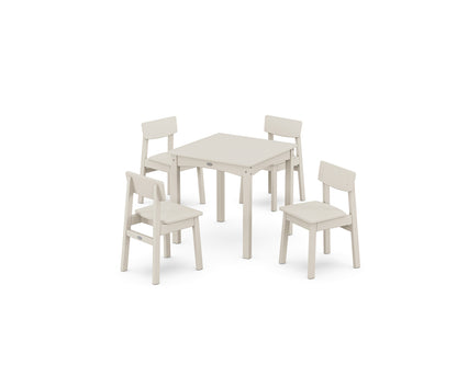 POLYWOOD® Modern Studio Kids 5-Piece Dining Set in Sand