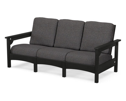 POLYWOOD® Club Sofa in Black / Ash Charcoal