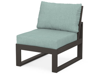 Unbranded Modular Armless Chair in Vintage Coffee / Glacier Spa