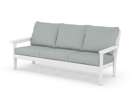 Country Living Cottage Deep Seating Sofa in White / Spa