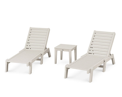 POLYWOOD® Captain Chaise 3-Piece Set in Sand