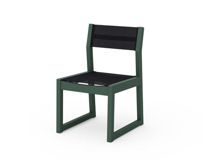 POLYWOOD® EDGE Sling Dining Side Chair in Green / Black Sling