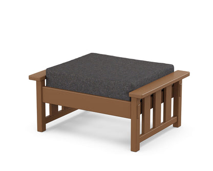 Martha Stewart by POLYWOOD® Acadia Deep Seating Ottoman in Teak / Ash Charcoal
