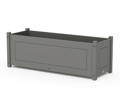 Country Living Country Living Large Rectangle Triple Planter Box in Slate Grey