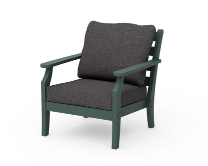 Draper James™ by  POLYWOOD® Savannah Deep Seating Chair in Green / Ash Charcoal