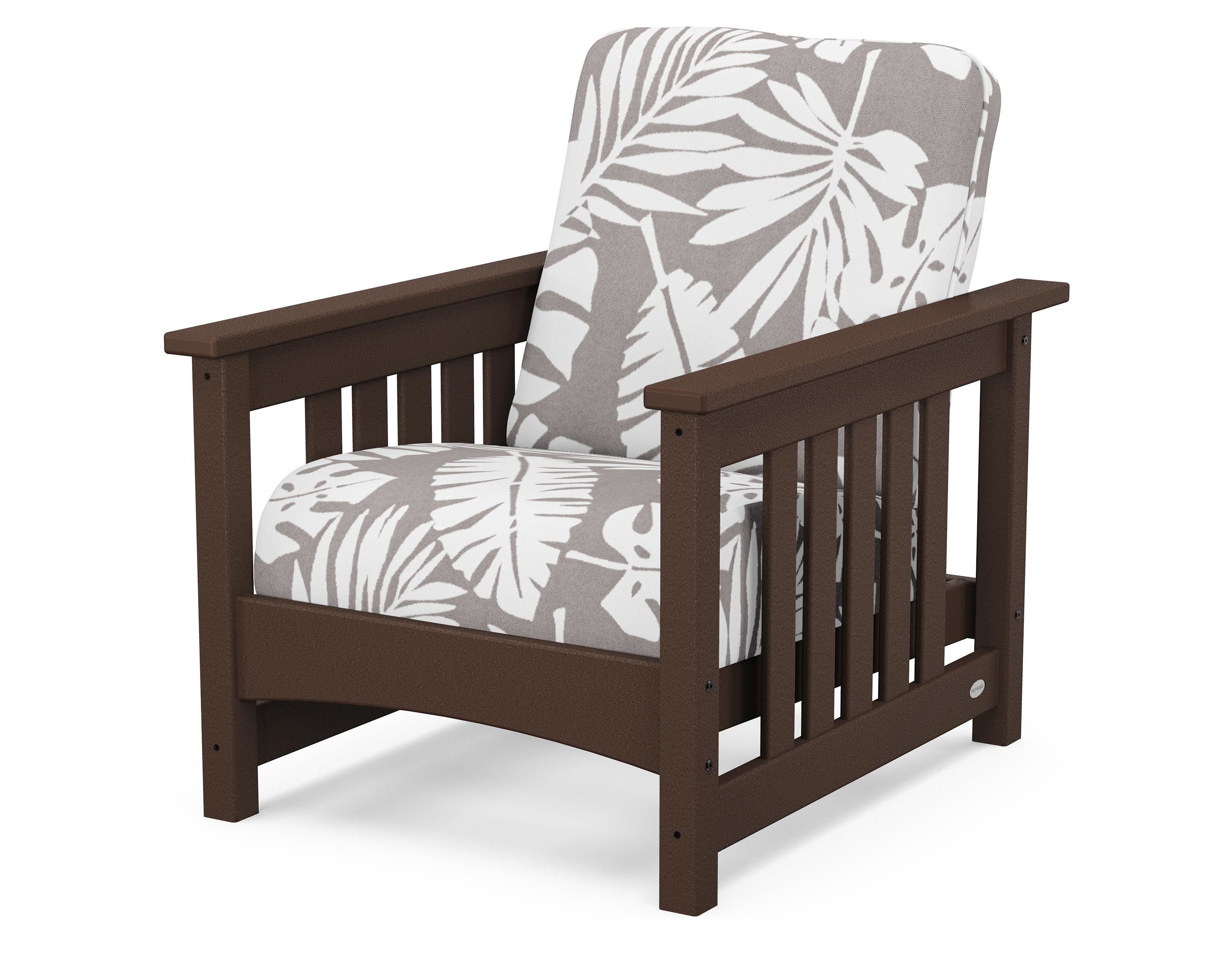 POLYWOOD® Club Mission Chair in Mahogany / Leaf Grey Mist