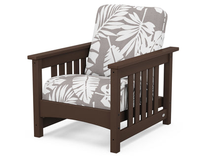 POLYWOOD® Club Mission Chair in Mahogany / Leaf Grey Mist