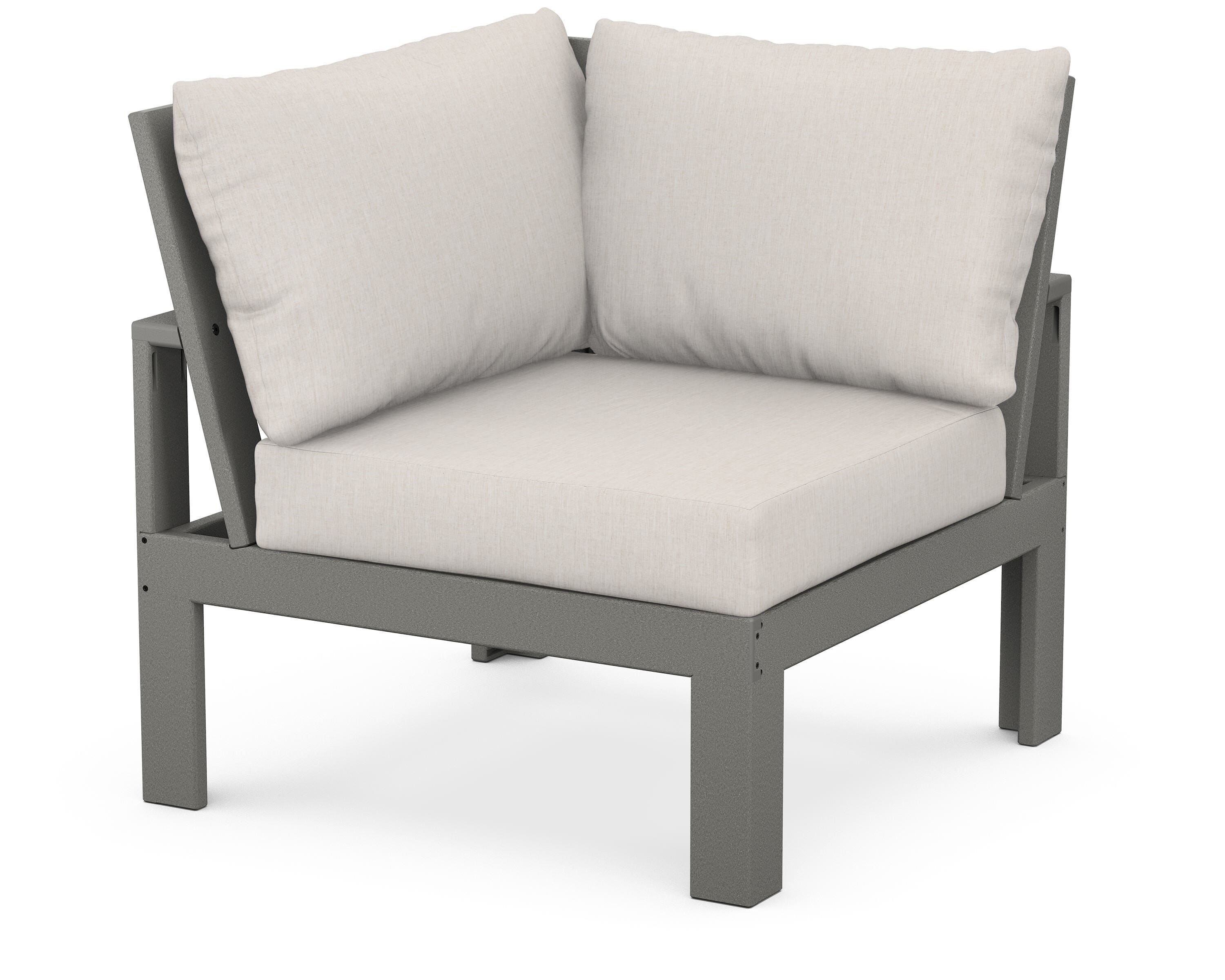 Unbranded Modular Corner Chair in Slate Grey / Cast Ash