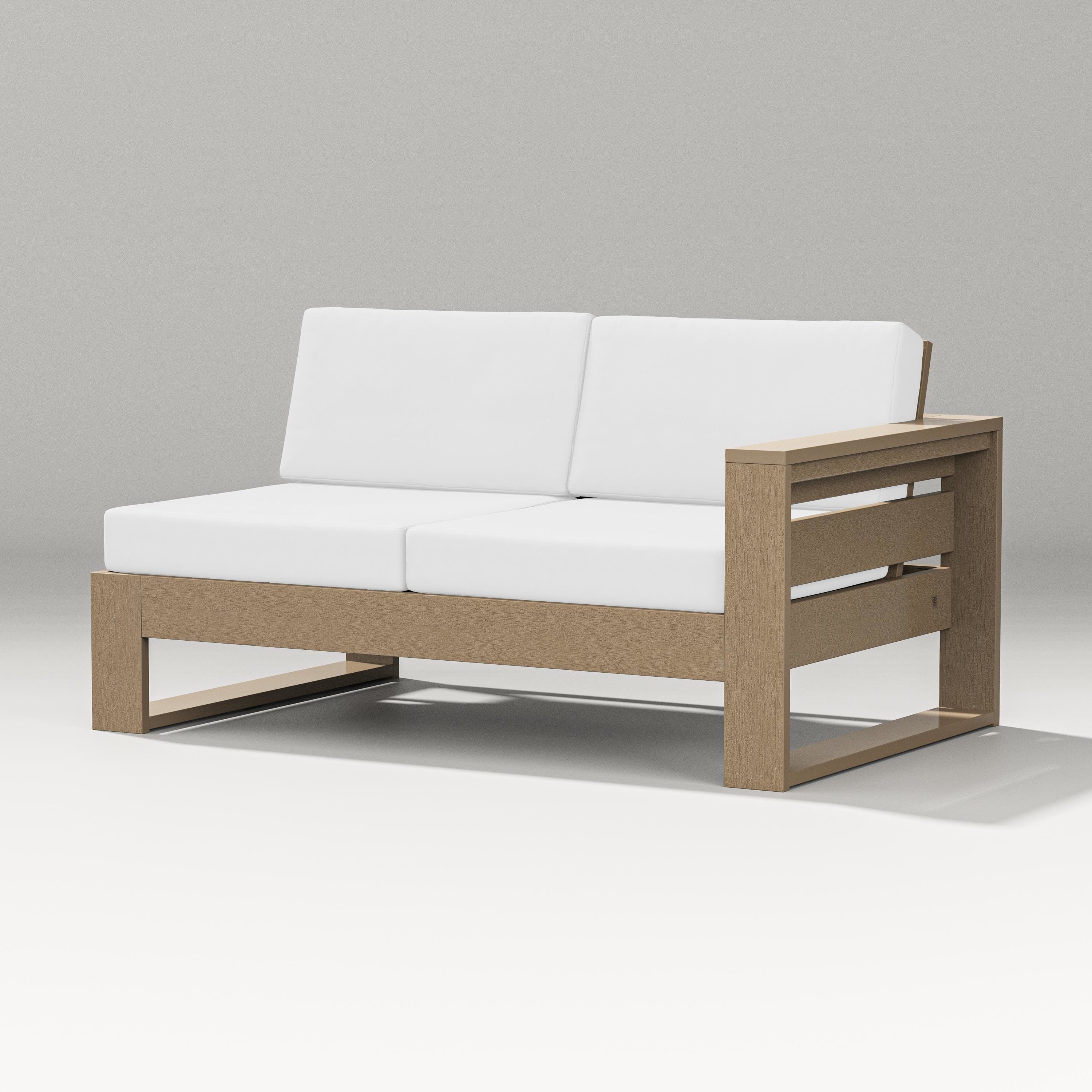 PW Designer Series Latitude Modular Right Arm Loveseat in Vintage Sahara / Natural