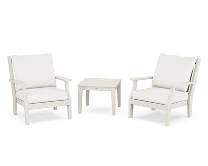 Country Living Wovendale 3-Piece Deep Seating Set in Sand / Natural Linen
