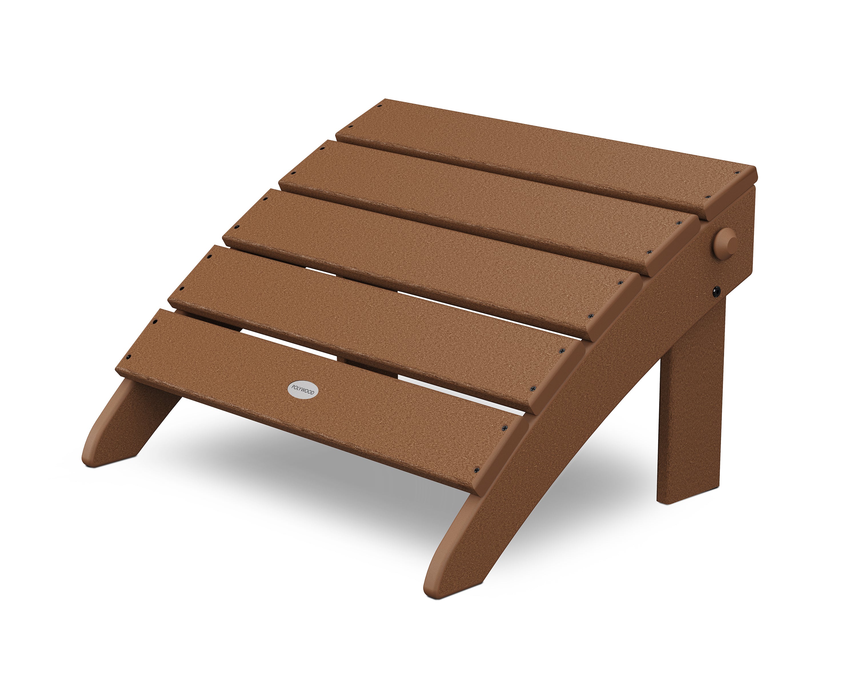 POLYWOOD® Classic Oversized Adirondack Folding Ottoman in Teak