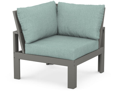 Unbranded Modular Corner Chair in Slate Grey / Glacier Spa