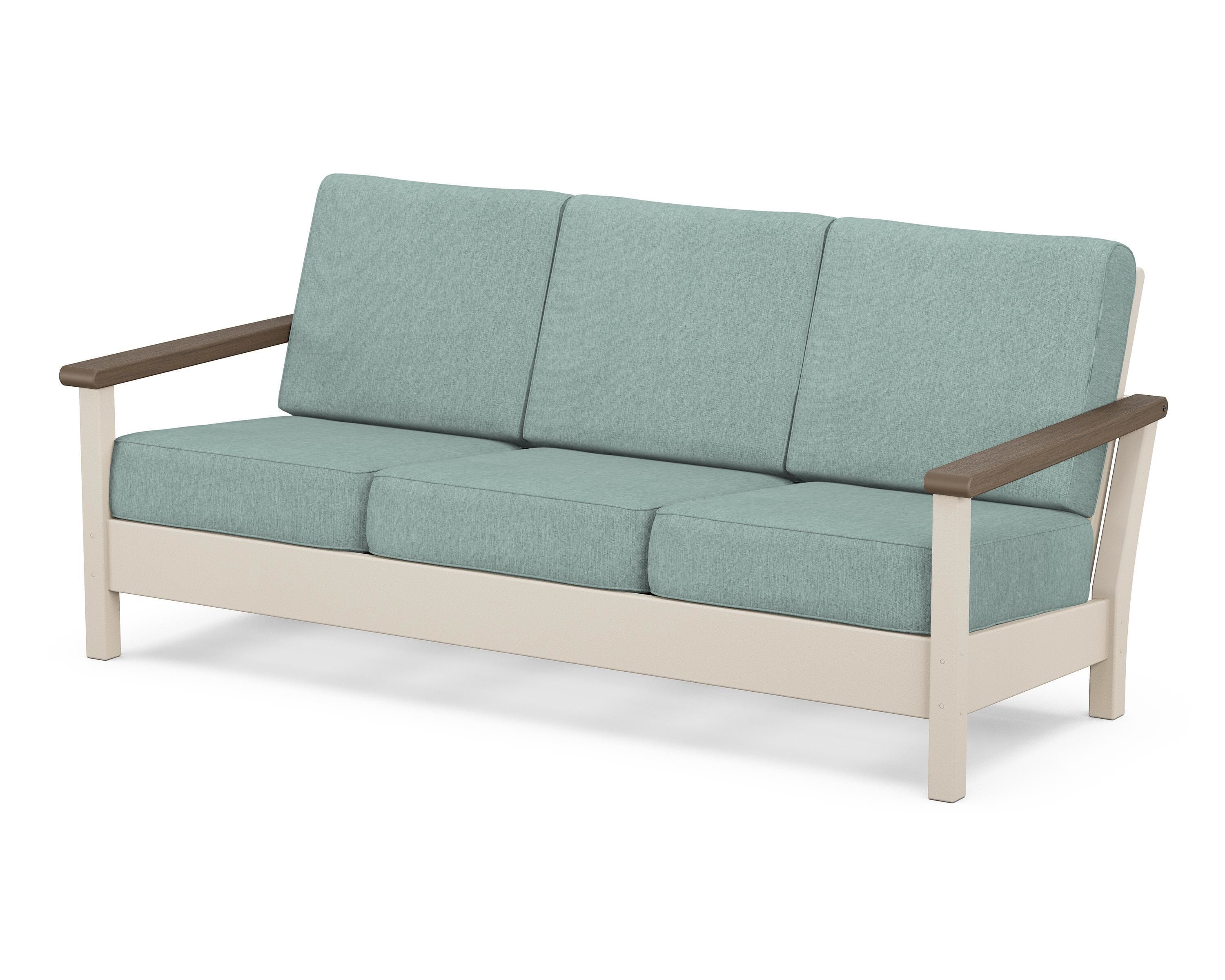 POLYWOOD® Harbour Deep Seating Sofa in Sand / Kona / Glacier Spa