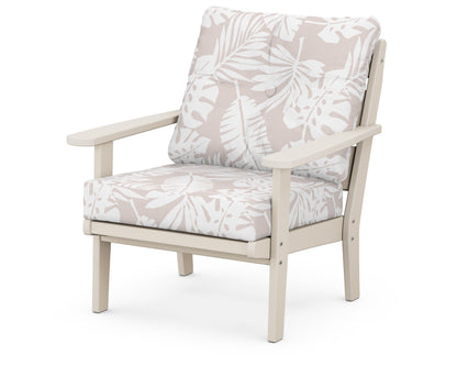 POLYWOOD® Lakeside Deep Seating Chair in Sand / Leaf Dune Burlap