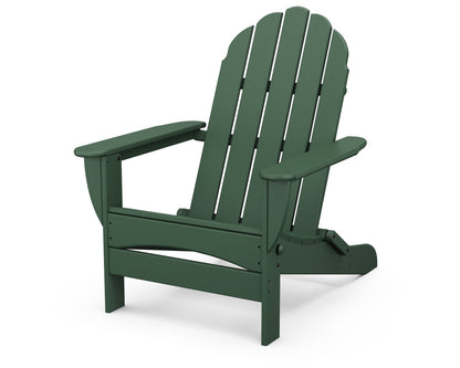 POLYWOOD® Classic Oversized Folding Adirondack Chair in Green
