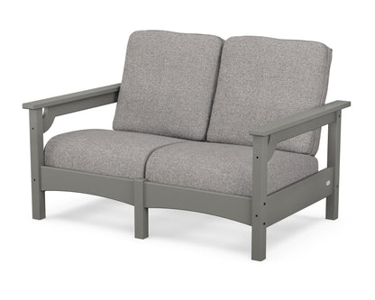 POLYWOOD® Club Loveseat in Slate Grey / Grey Mist