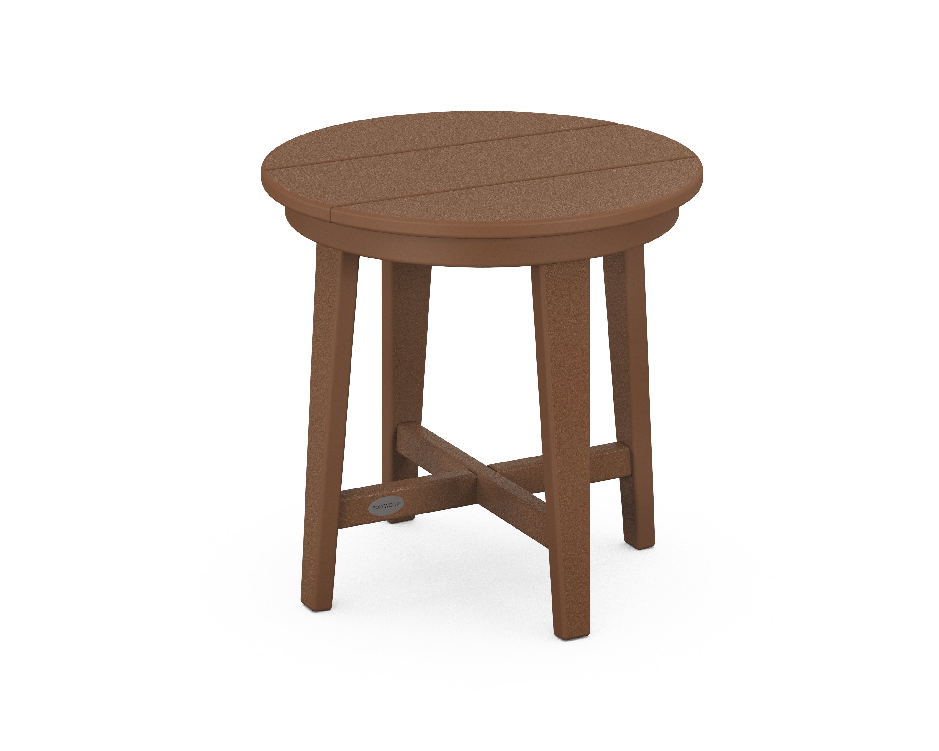 POLYWOOD® Newport 19" Round End Table in Teak