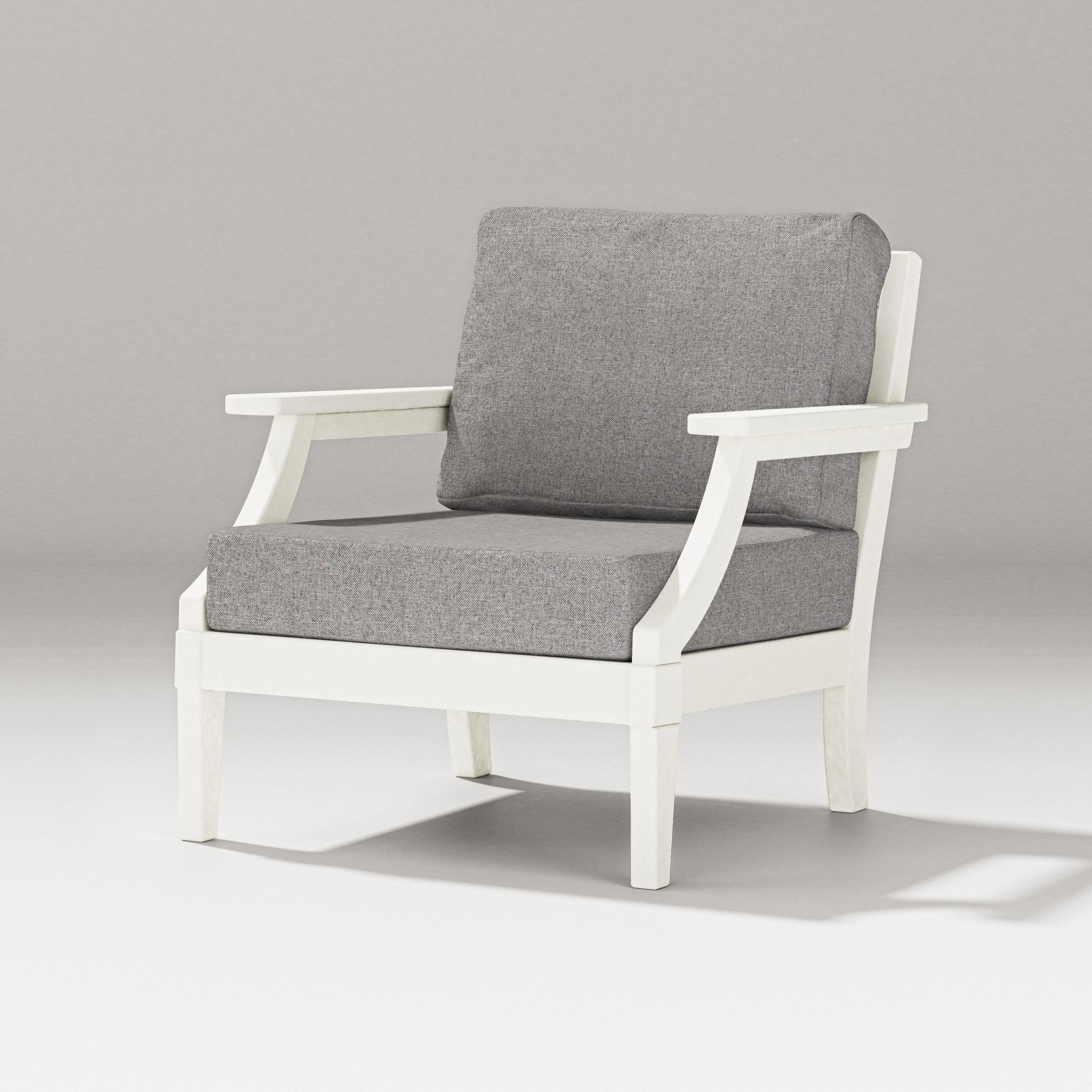 PW Designer Series Estate Lounge Chair in Vintage White / Grey Mist