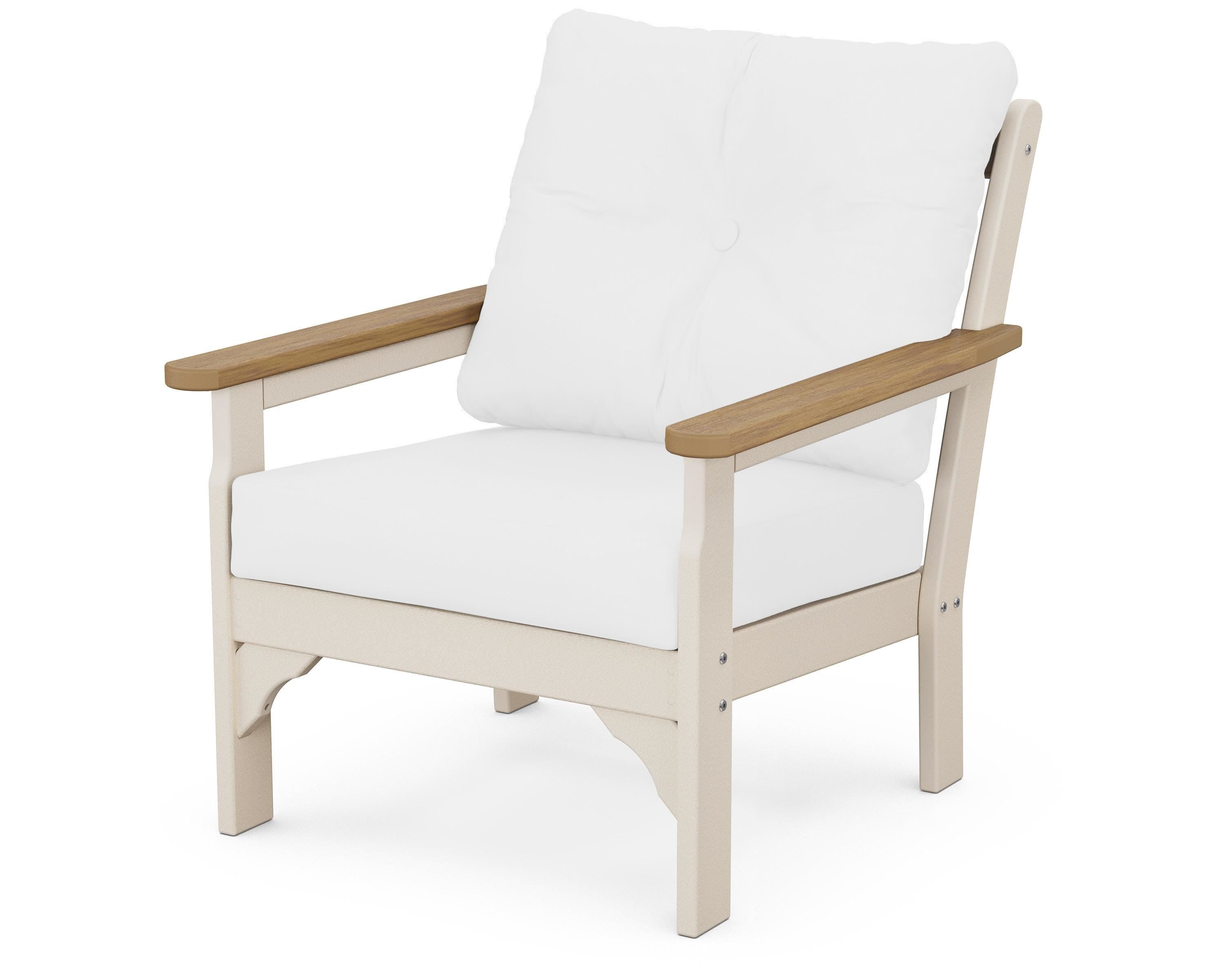 POLYWOOD® Vineyard Deep Seating Chair in Sand / Natural / Natural