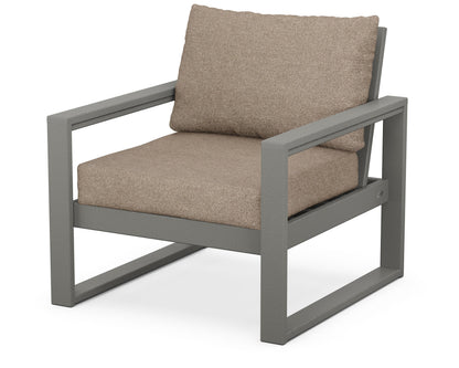 POLYWOOD® EDGE Club Chair in Slate Grey / Spiced Burlap