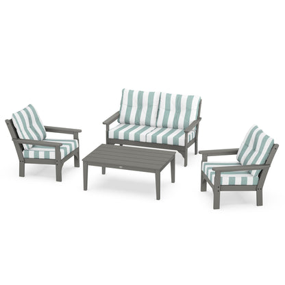 Vineyard 4 Piece Deep Seating Set - Slate Grey