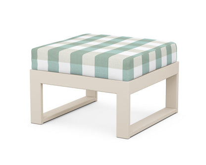 Unbranded Modular Ottoman - Modern in Sand / Buffalo Plaid Glacier Spa