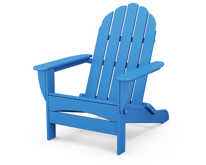 POLYWOOD® Classic Oversized Folding Adirondack Chair in Pacific Blue