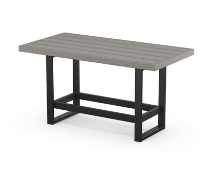 POLYWOOD® EDGE 40" x 78" Bar Table in Black / Driftwood