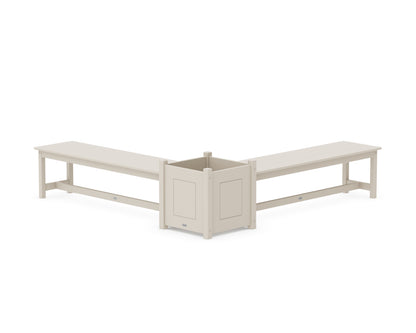 Country Living 60" Country Living L- Shaped Planter Bench Set- Large in Sand