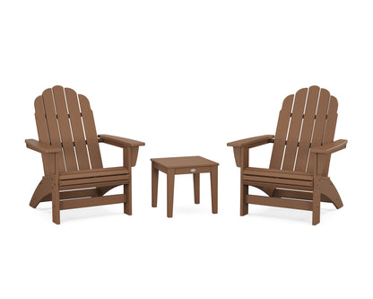 POLYWOOD® 3-Piece Vineyard Grand Adirondack Set in Teak