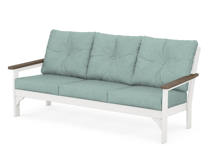 POLYWOOD® Vineyard Deep Seating Sofa in White / Kona / Glacier Spa