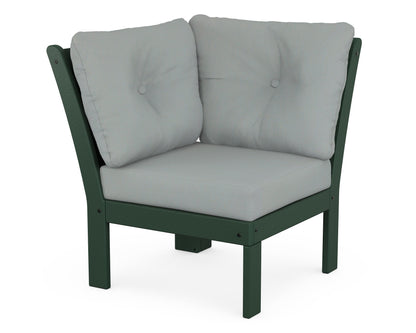 POLYWOOD® Vineyard Modular Corner Chair in Green / Spa