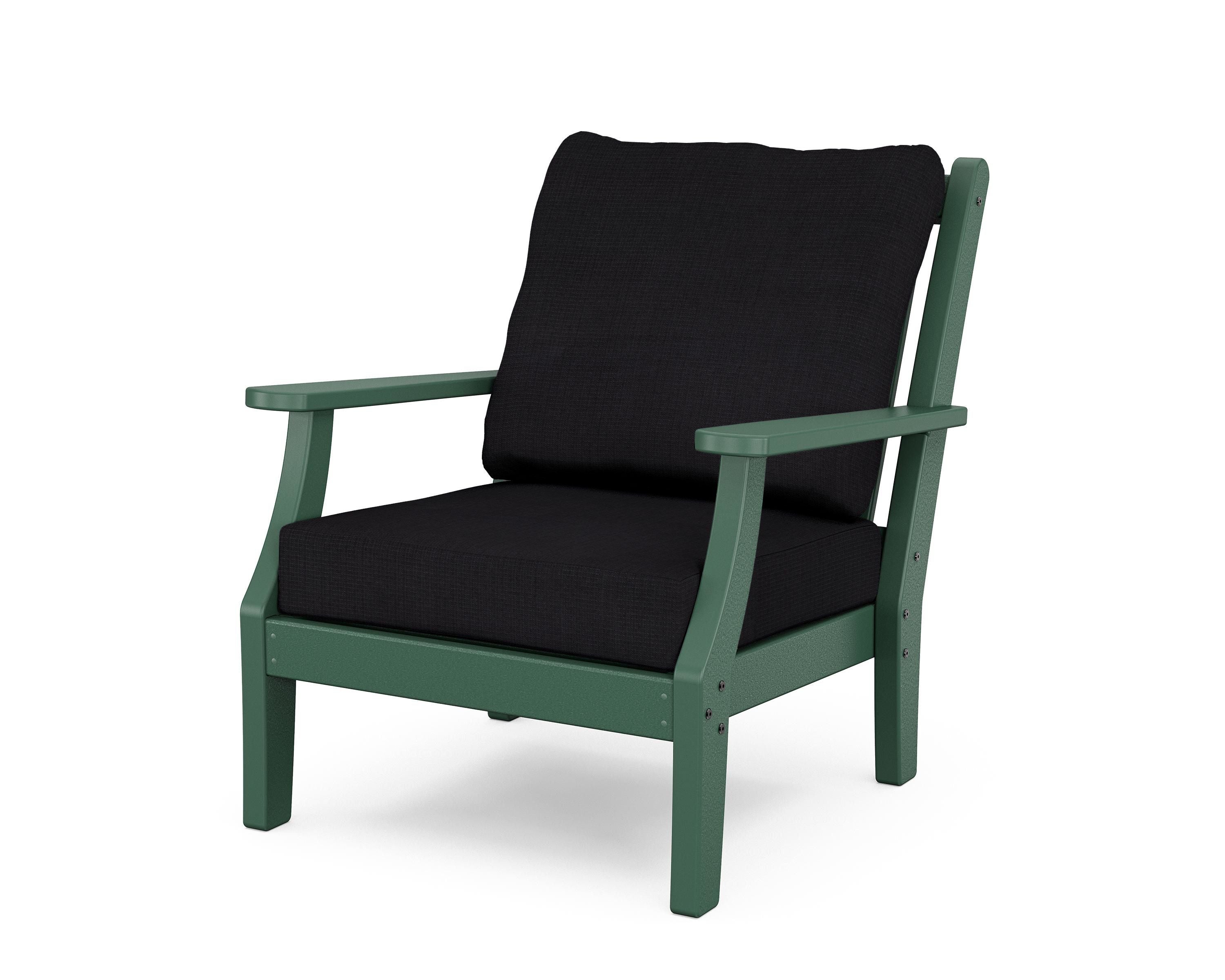 Country Living Wovendale Deep Seating Chair in Green / Midnight Linen
